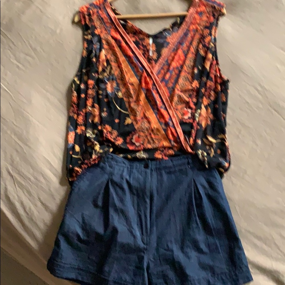Free people blouse & Elk shorts